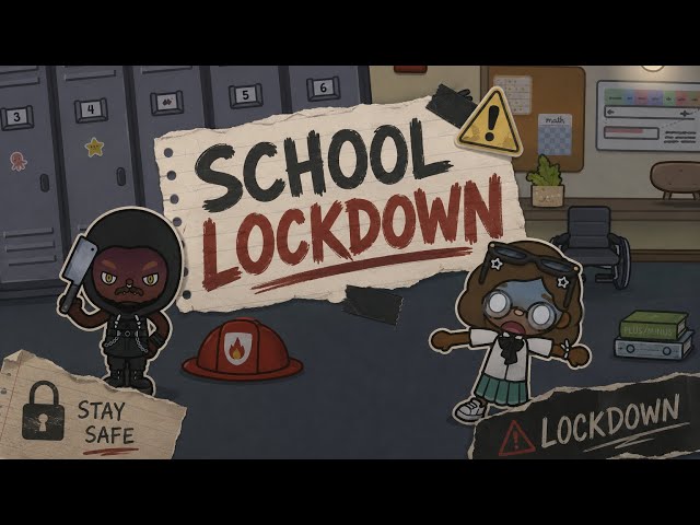 🏫 School lockdown 🏫🍎 || 🍎with voices🍎 || 🍿🎥 mini movie 🎥🍿#viral #tocaboca #school 