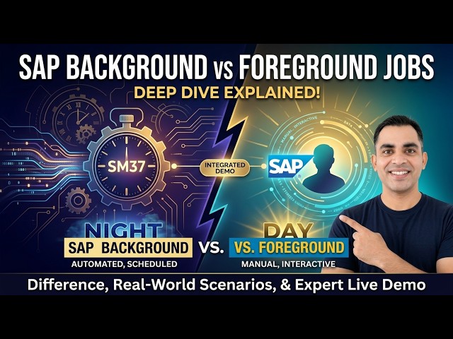 SAP Background Job vs Foreground Job Explained | Difference, Live Demo Examples & SM37