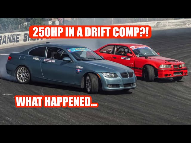 First Drift Competition in a 250HP BMW… Against 500HP Beasts