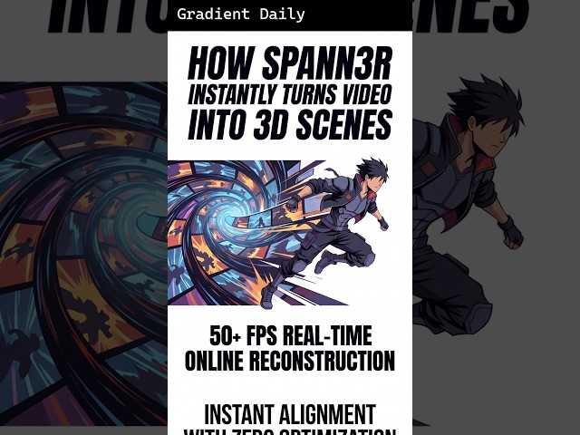 How Spann3R Instantly Turns Video Into 3D Scenes — in 60 seconds #Shorts