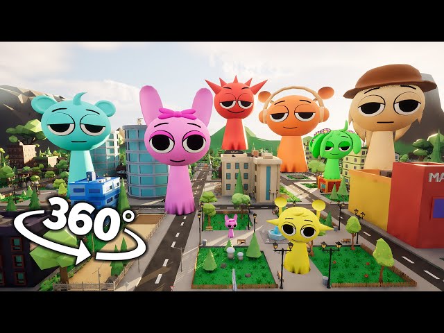Sprunki Chatch & Found in the City | 360° VR (4K)