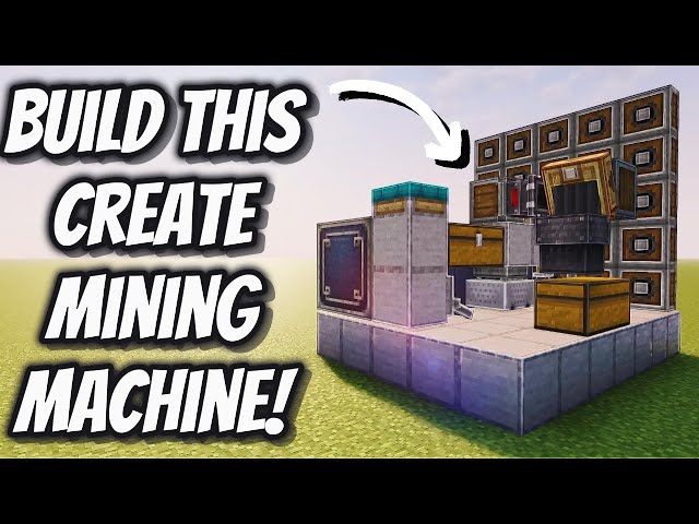 Learn How to Build this automatic mining machine with the Create Mod!
