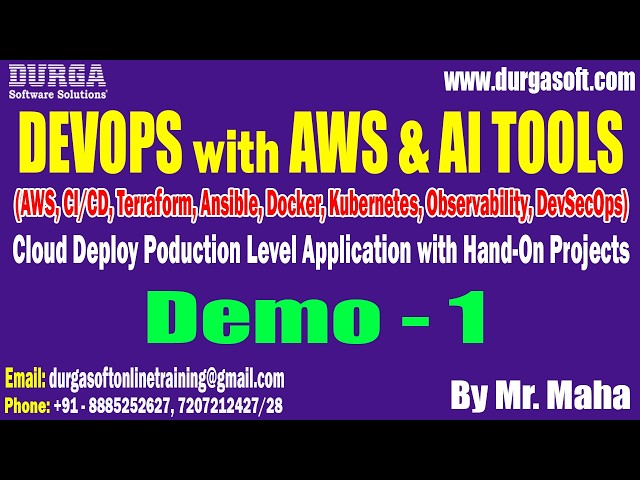 DEVOPS with AWS & AI TOOLS tutorials || Demo - 1 || by Mr. Maha On 13-04-2026 @6AM (IST)