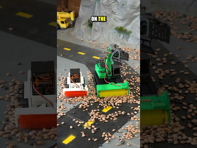 3D Printed RC Excavator Sweeper #3dprinting #rc