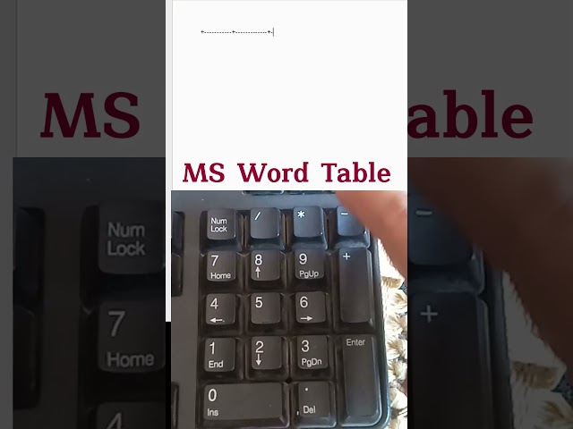 MS word table in a second | how to create table in ms word | #mswordtipsandtricks #officeshortcuts