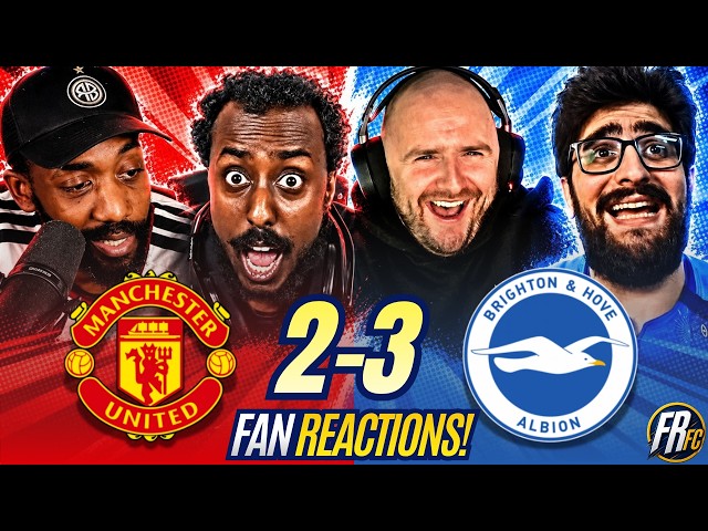 Man Utd Rival Fans ECSTATIC 🤩 Watching Man United 2-3 Brighton | Carabao Cup Rivals Reactions