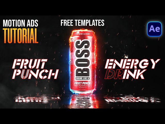 Motion Graphic Product Animation in After Effects || After Effects Energy Drink Product Ads