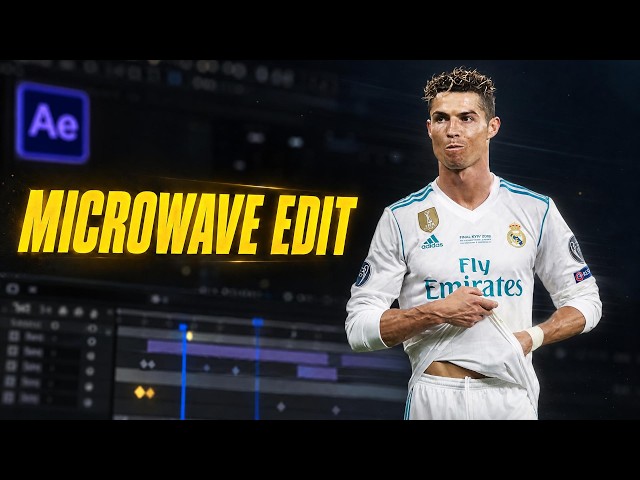 The BEST Microwave edit tutorial (reverse edit) for After Effects #after effects #tutorial #ronaldo