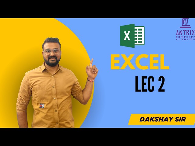 EXCEL BASIC FORMULA LEC 2