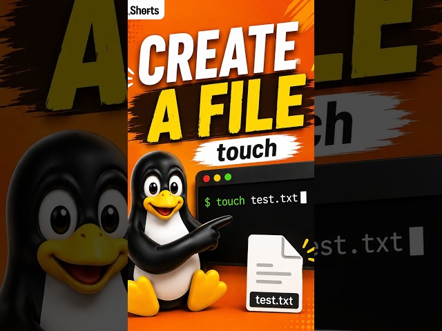 📱 “How do you create an empty file in Linux?” touch Command #shorts