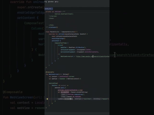 Android dev webview - load data