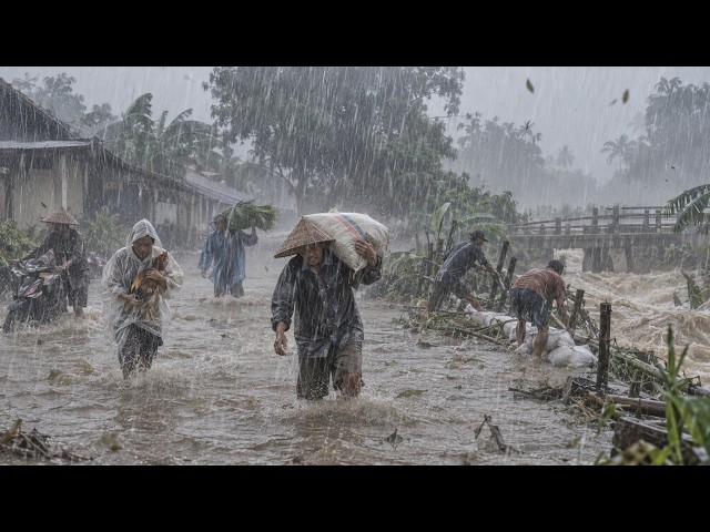 TERRIFYINGLY BEAUTIFUL RAINSTORM 🌧️ Heavy Thunder & Rain in Indonesia | Sleep & Stress Relief