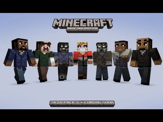 Skin Pack 5 Minecraft Xbox 360- The Walking Dead