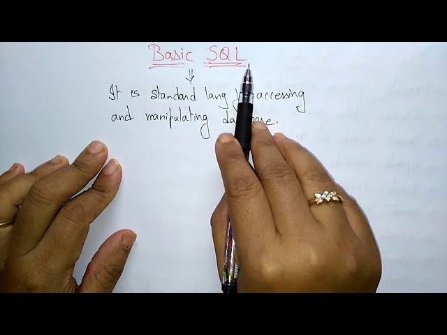 SQL  introduction tutorial | DBMS | Lec-31 | Bhanu Priya