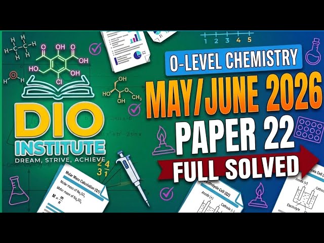 5070 May June 2026 22 Solution | O levels Chemistry