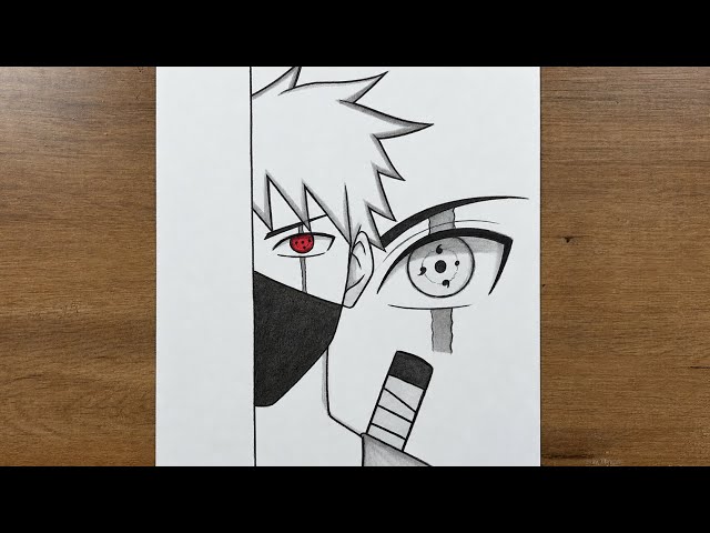 How to Draw Kakashi and Obito Sharingan | Easy Anime Drawing Tutorial