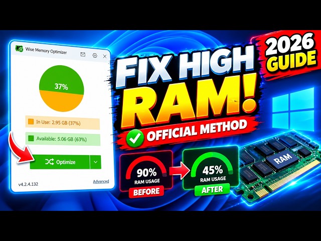 How to Fix High Ram Memory Usage in Windows 10/11 (2026)
