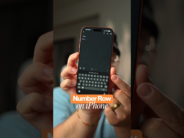 I Got a Number Row on the iPhone Keyboard