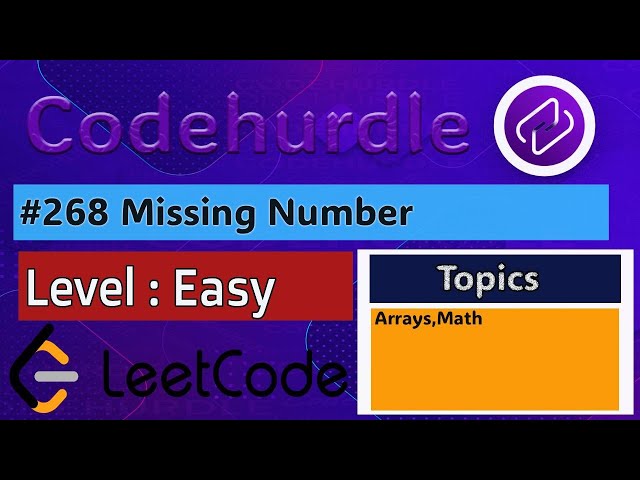 Missing Number | LeetCode Easy | Optimal Approach