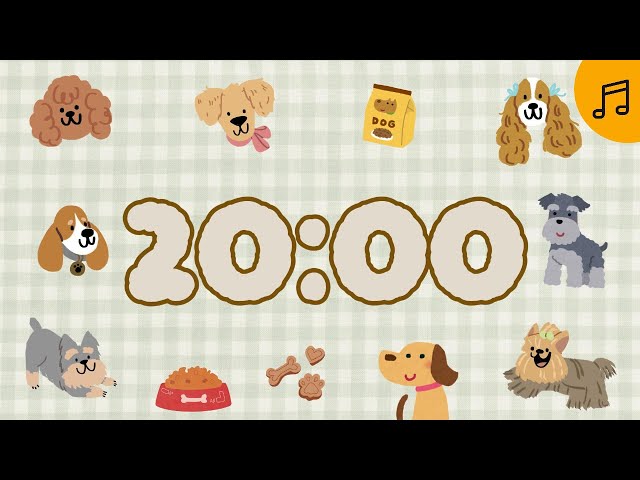 20 Minute Classroom Timer Lofi & Relaxing Songs love dogs