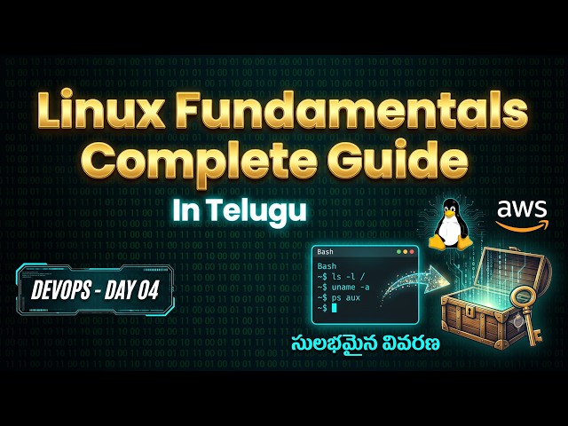 Linux for Beginners in Telugu | Architecture, Kernel, Filesystem & Distros | DevOps Day 4