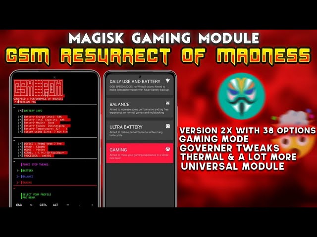 Best Magisk Gaming Module | Resurrect of Madness 2X | GSM POM X | Gaming Lag Fix | Universal Module