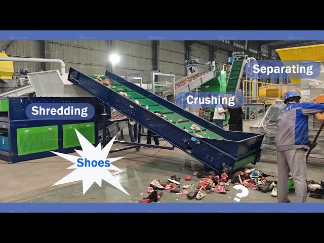 Waste Shoes Recycling Line | Shredding Crushing & Sorting