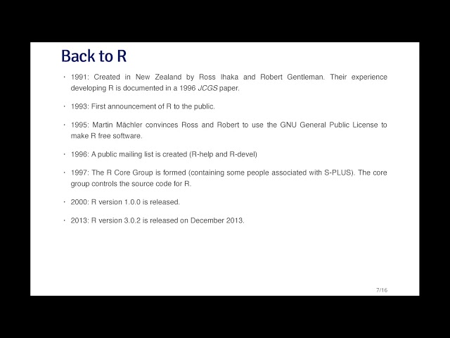 R Programming - Overview and History of R by Johns Hopkins University