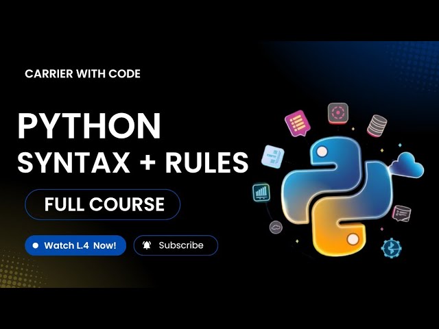 L4: 🐍 Python Basic Programming | Syntax, Indentation, Comments, Keywords & Identifiers