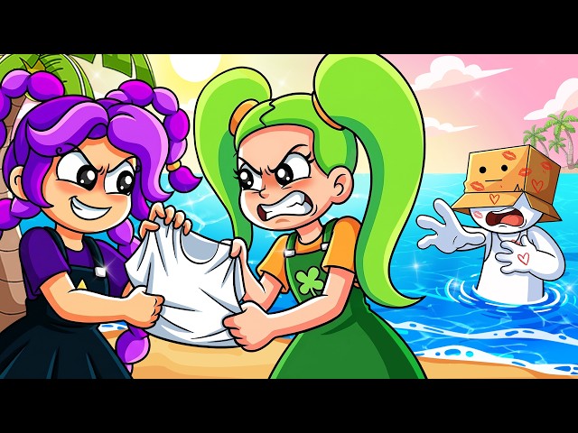 Two Girls FIGHT Over The Boy With NO FACE?! The Love Triangle Gets CRAZY! | Cartoon Animation