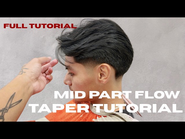 How to Cut a Low Taper Middle Part Flow | Full Tutorial