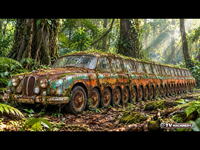 Forgotten in the Forest: This Massive Rusty Limousine Finally Gets a Full Restoration