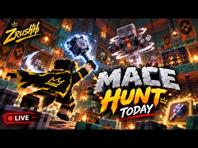 🔴MACE HUNT TODAY! Can We Get the Heavy Core? 😱 | Minecraft LIVE | Road to 50 Subs!