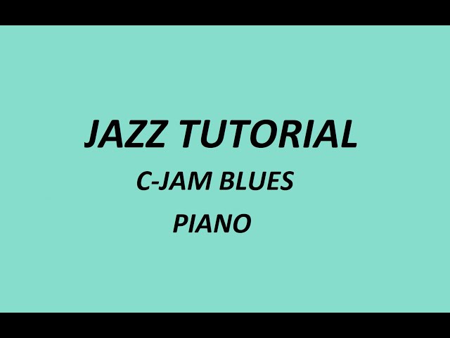 C Jam Blues Oscar Peterson Slow version Piano tutorial (Synthesia)