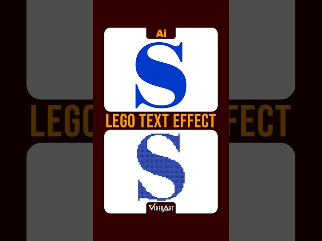 Lego Text Effect in Illustrator #088
