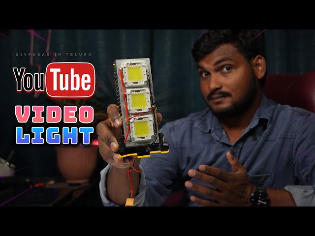 How to Build a Powerful Studio Light for Videos | 80W - DIYFreak in Telugu
