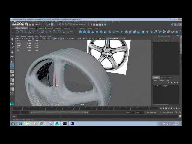 Maya Wheel Modeling using Instances
