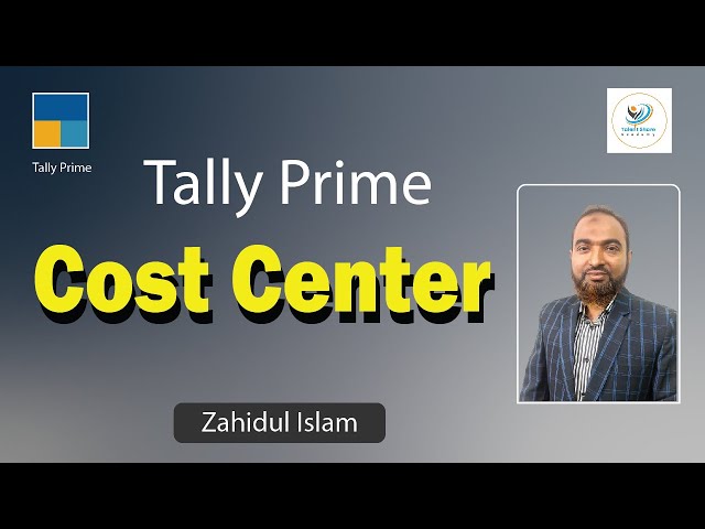 How to Create Cost Center and Cost Categorize in Tally Prime. Talent Share Academy