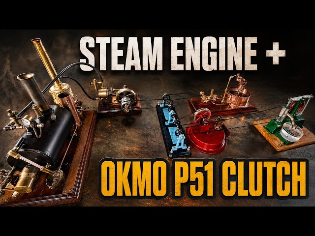 Testing the OKMO P51 Clutch - Can One Tiny Steam Engine Power Three Machines?