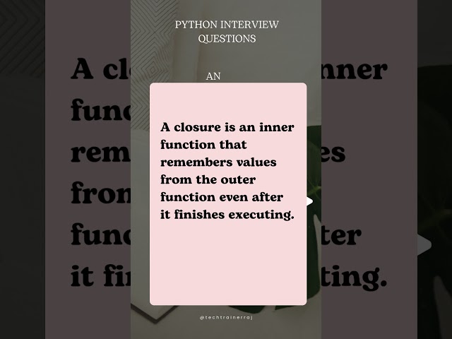 Python Interview Questions and Answers #PythonInterviewQuestions #LearnPython #TechInterviews