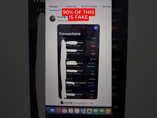Fake revenue screenshots, sketchy "proof"