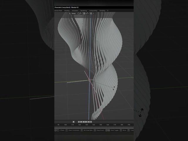 How to model a parametric lamp in Blender 3D #blender #blender3d #3dmodeling #3d #blendercommunity