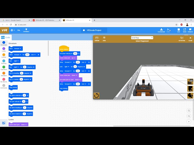 VEXcode Vr : 3 : Using Pen to Draw