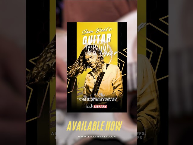 Get the ultimate Aeolian mode workout in Sam Bell's Guitar Gym! 🎸 #guitar #guitartab #guitarlesson