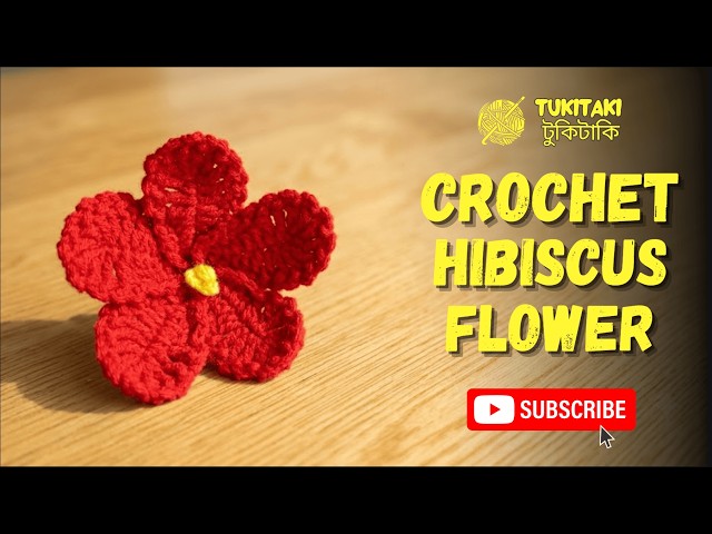 How to Crochet Hibiscus Flower | Easy Joba Flower Tutorial for Beginners | #tukitakicrochet