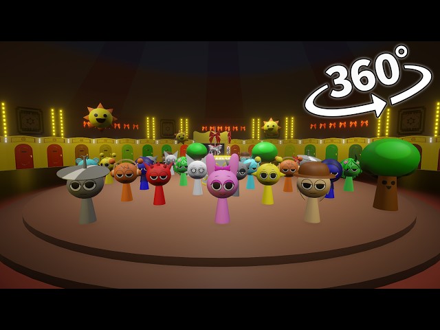 Incredibox Sprunki Playing Round and Round In Squid Game! 360° VR