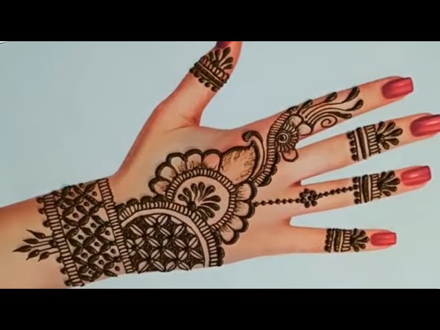 Simple chhat puja Mehndi Design for Back Hand । Mehndi Ka Design । Mehndi Design । Mehndi