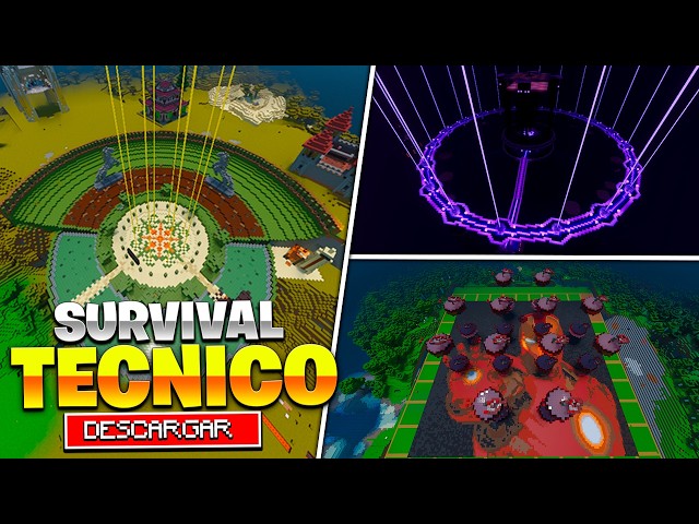 EL MEJOR MUNDO TÉCNICO PARA MINECRAFT BEDROCK CON LOGROS ACTIVADOS 🔥