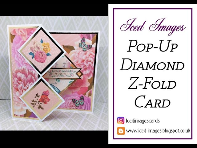 Pop Up Diamond Z Fold Card