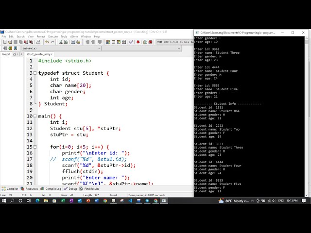 70. C Programming Structure, Pointer And Array | Khmer Computer Knowledge